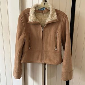 Nine West suede and sherpa jacket